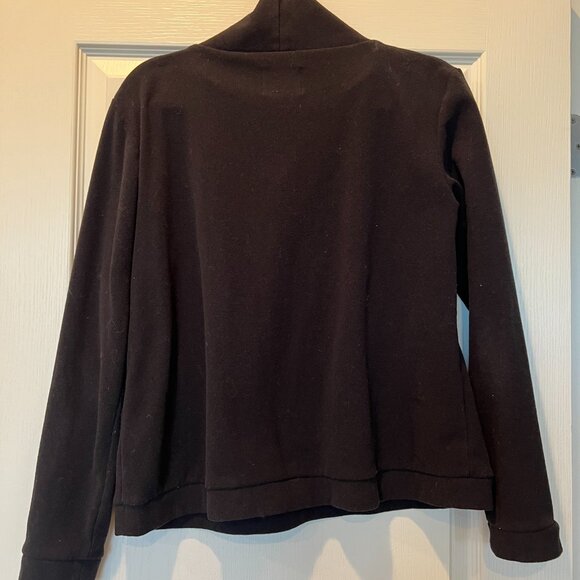 Dudley Stephens Park Slope Turtleneck in Terry Fleece (Black) - Large - Picture 4 of 4